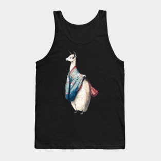 Llama in Cultural Attire Tank Top